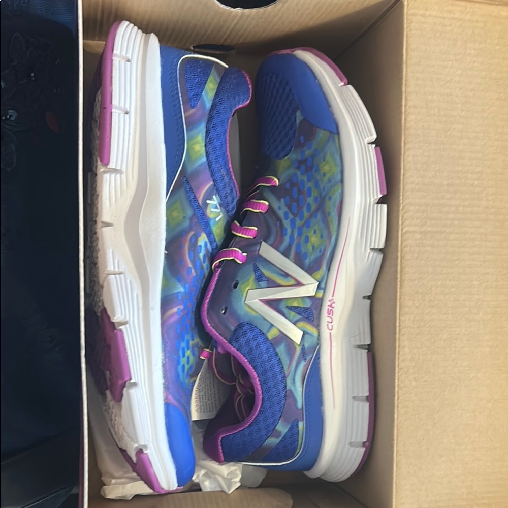 New Balance Blue and Purple Athletic Shoes with Cushioned Sole